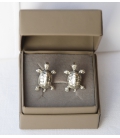 Silver Cufflinks TORTOISE 