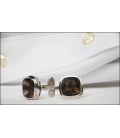 Cufflinks XAVIER - Smokey Quartz