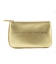 Leather golden clutch HAPPY 