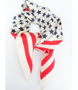 Square silk bandana STARS & STRIPES 