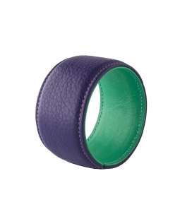 Cuff bracelet in leather SYLVIE 