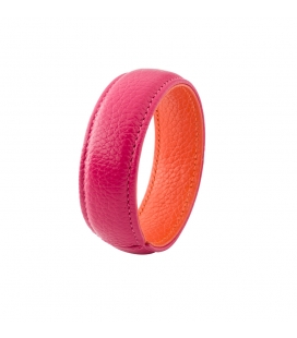 Bracelet manchette en cuir bicolore SYLVIE 