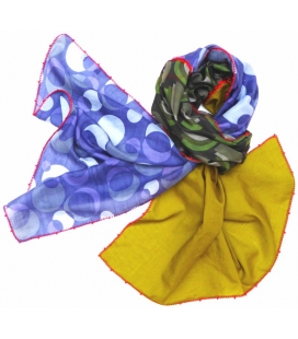 FOULARD LéO ATLANTE LIME & BLUE