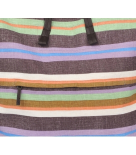 sac EPICE Lin RAYURES MAUVE