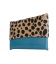 Leather and leopard print clutch MAPUTO 